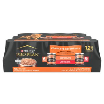 Complete Essentials Entrée Classic Beef & Rice, Chicken & Rice Wet Dog Food Variety Pack 12 Count