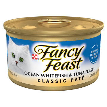 Classic Pat&eacute; Ocean Whitefish & Tuna Feast Gourmet Wet Cat Food