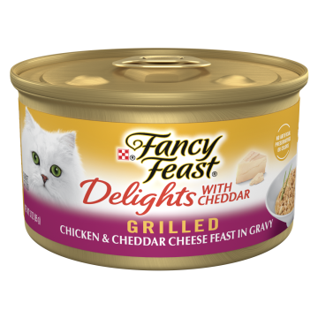 Delights With Cheddar Grilled Chicken & Cheddar Cheese Feast in Wet Cat Food Gravy Cat Food