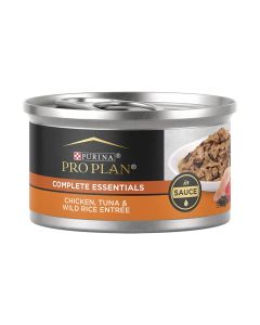 Purina Pro Plan Complete Essentials Adult Chicken, Tuna & Wild Rice Entr&eacute;e in Sauce Cat Food