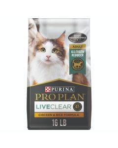 Purina Pro Plan LiveClear Adult Chicken & Rice Formula Cat Food