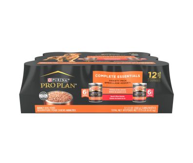 Complete Essentials Entrée Classic Beef & Rice, Chicken & Rice Wet Dog Food Variety Pack 12 Count