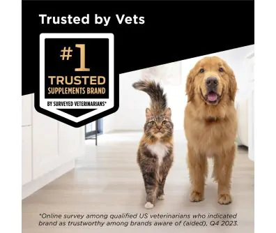 Number one trusted supplement brand by surveyed veterinarians
