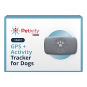 A package containing the Petivity Smart GPS and Activity Tracker for Dogs.