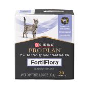 A Box of 30 Sachets of Pro Plan Veterinary Supplements FortiFlora Feline Health Supplement.