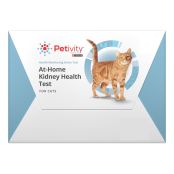 A single Petivity at home kidney health testing kit for cats.