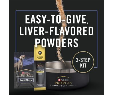 Easy to give liver flavored powders 2 step diarrhea response kit for dogs